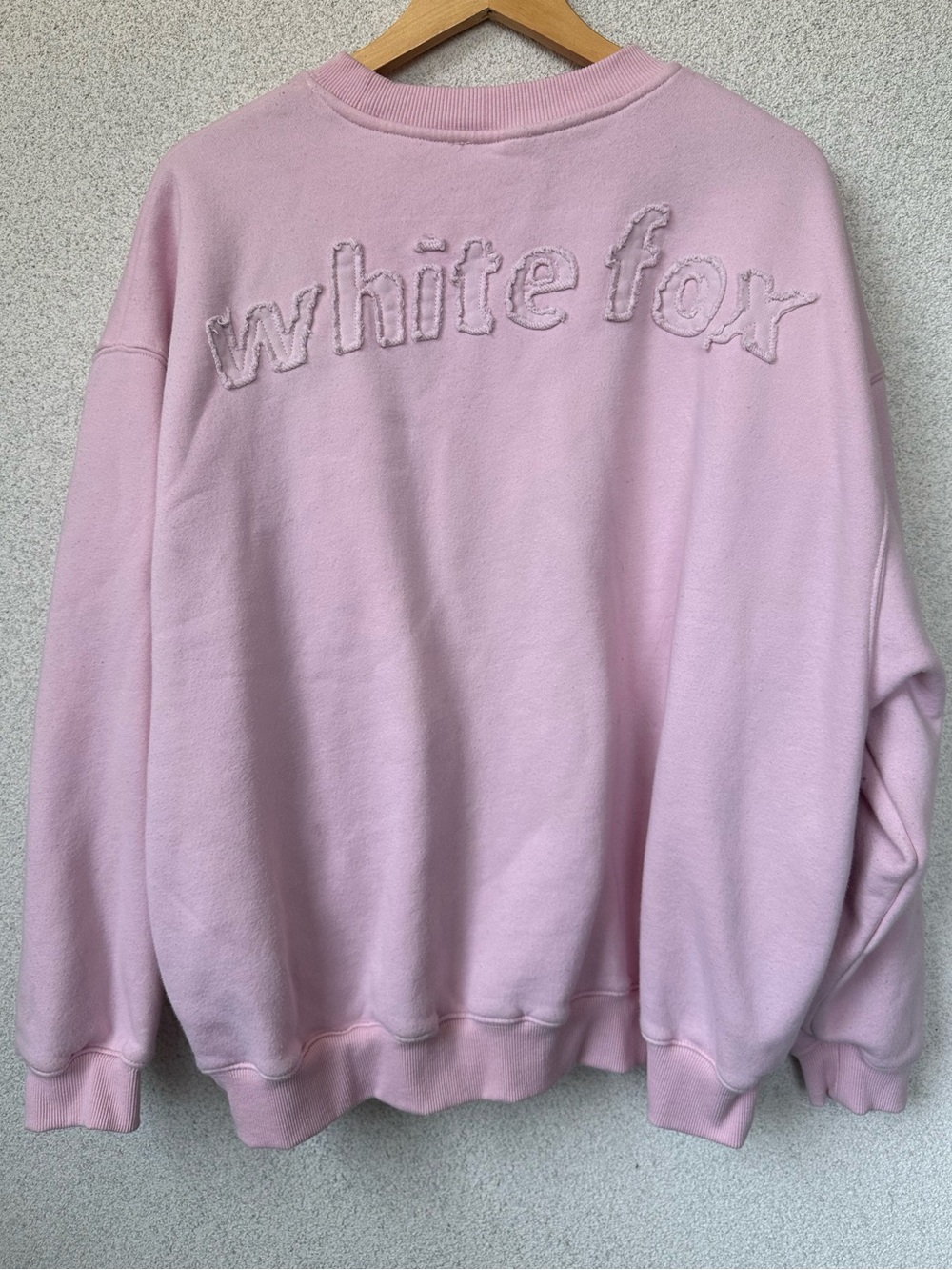 White Fox From The Archives Lexi Oversized Sweater in Pink, S/M, AS IS